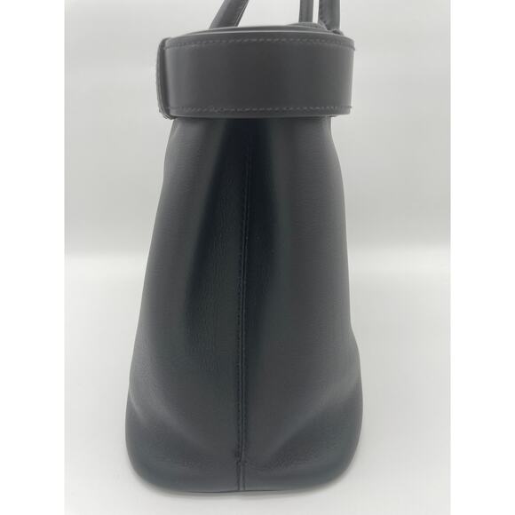 $6100 NEW PRADA LARGE BLACK LEATHER BUCKLE SHOULDER TOTE BAG AUTHENTIC - Picture 8 of 16